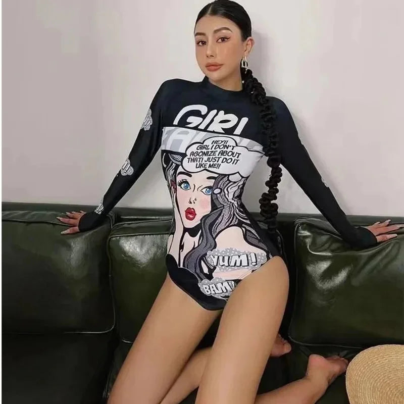 Women's Oversize Swimsuits Ins Anime Female Summer Sports Suits Chic Women's High Street Surfing Swimsuits New - She Vibess By C2P