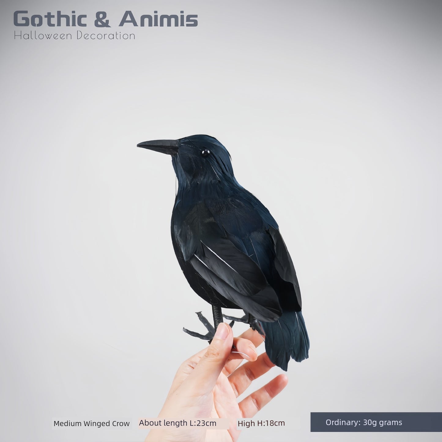 [Halloween] 28 Artificial Crow Crow Collection Wansheng Gothic Dark Magic Theme Atmosphere Decoration - She Vibess By C2P