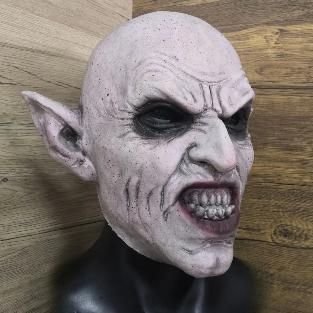 Nosferatu Grey Vampire Latex Scary Halloween Mask Terror Ghost Devil Mask Dance Party Scary Biochemical Alien Zombie Caps Mask - She Vibess By C2P