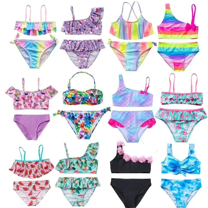 Girls Black Tassel Tankini Swimsuits Summer Beachwear Children Girls Bathing Suits Two-pieces Baby Girls Bikini Swimsuits - She Vibess By C2P