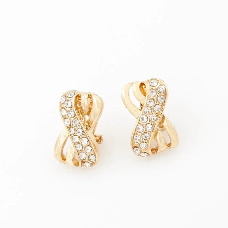 Fashion 18k Gold Plated Jewelry Set Dubai African Choker Necklace Earrings Rings Wedding Bridal Jewelry Sets for Women