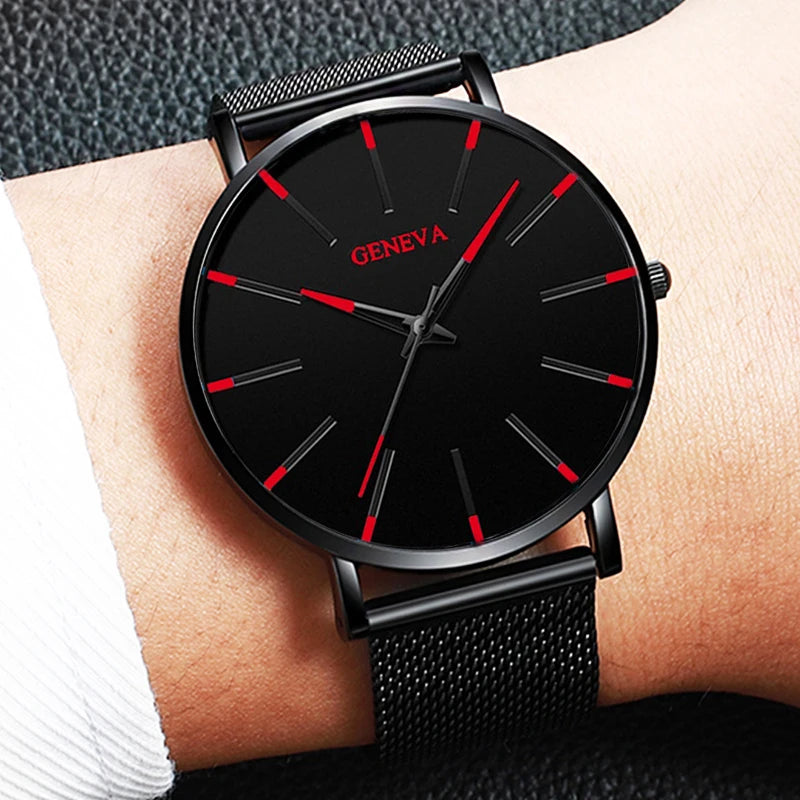 Fashion Ultra-thin Men Business Watches Steel Mesh Band Male's Quartz Watch Relogio Masculino. that Special Someone. - She Vibess By C2P