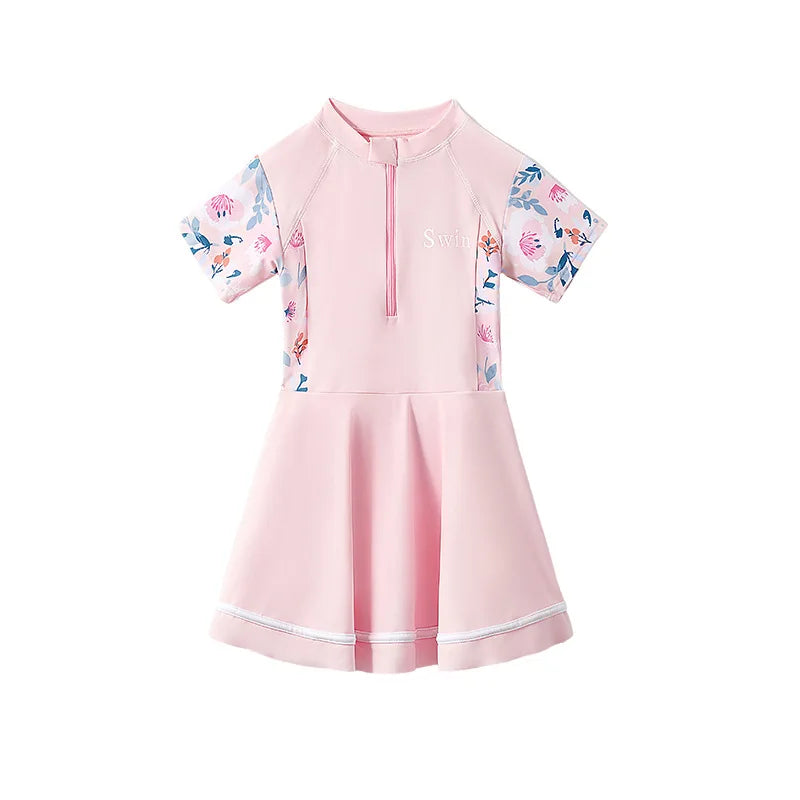 Children's Swimsuits, Summer New Small, Middle, Big Children, Girls, Casual Sports Swimsuits, Swimsuits, Skirts, Student Swimwea - She Vibess By C2P