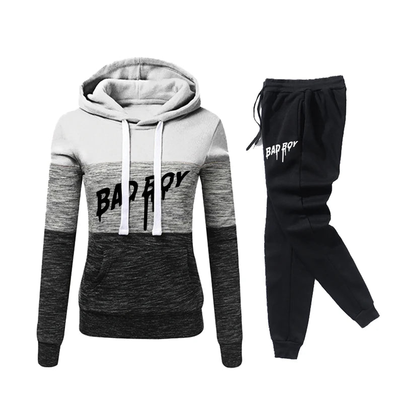 Hoodies Daily Women's Sweatshirts Versatile Fashion Color Block Jogging Sweatpants Tracksuit Hot Sales Casual Pullovers Clothing - She Vibess By C2P
