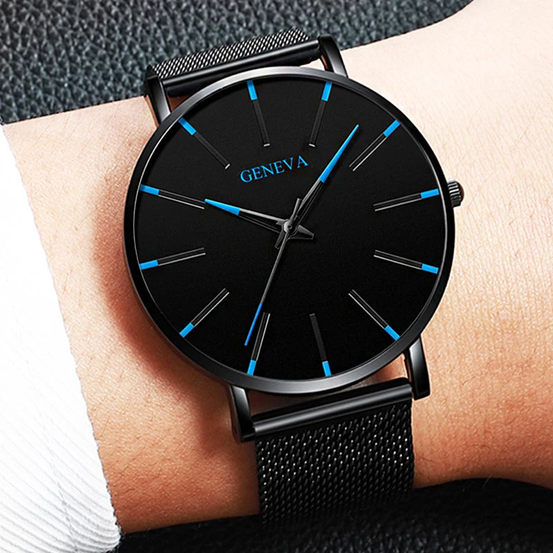 Fashion Ultra-thin Men Business Watches Steel Mesh Band Male's Quartz Watch Relogio Masculino. that Special Someone. - She Vibess By C2P