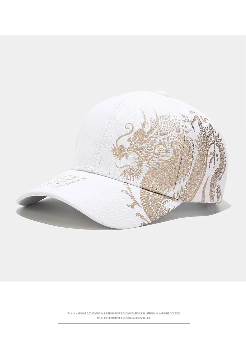 Chinese Style Dragon Pattern Baseball Hat For Men And Women, Versatile National Tide Cap, Hip Hop Hip Hop Skateboarding, Cool and a Gifts for That Special Someone - She Vibess By C2P
