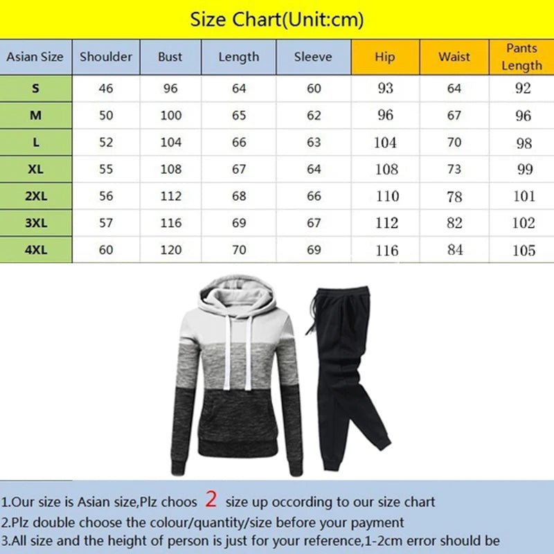 Hoodies Daily Women's Sweatshirts Versatile Fashion Color Block Jogging Sweatpants Tracksuit Hot Sales Casual Pullovers Clothing - She Vibess By C2P
