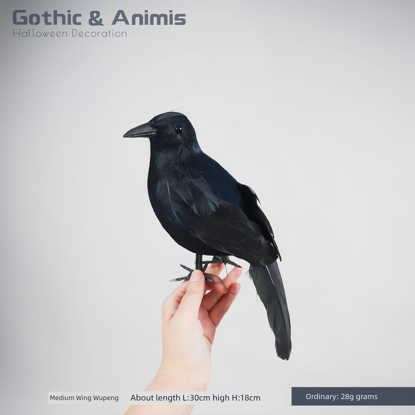 [Halloween] 28 Artificial Crow Crow Collection Wansheng Gothic Dark Magic Theme Atmosphere Decoration - She Vibess By C2P