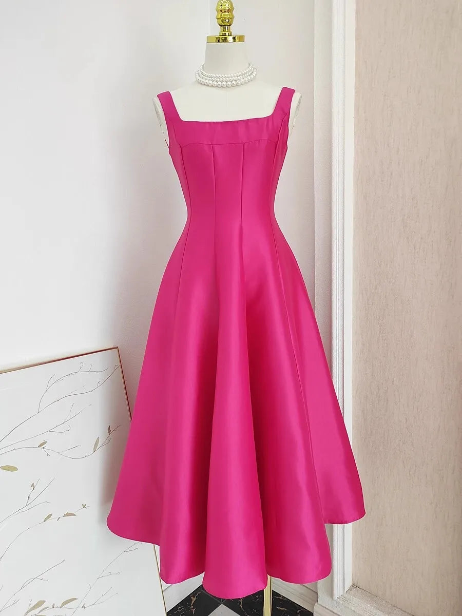 Summer Autumn Holiday Satin Evening Long Dress Women's Formal Occasion Dresses Party Ball Gown Sexy Backless Cocktail Robe - She Vibess By C2P