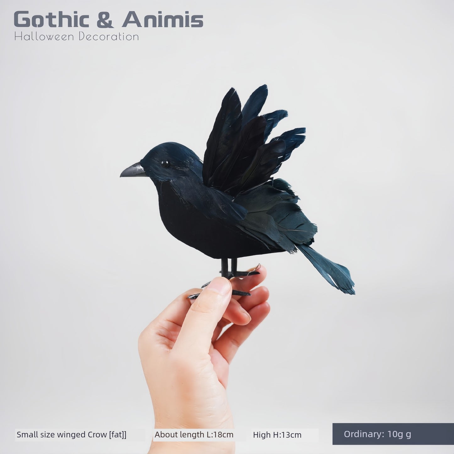 [Halloween] 28 Artificial Crow Crow Collection Wansheng Gothic Dark Magic Theme Atmosphere Decoration - She Vibess By C2P