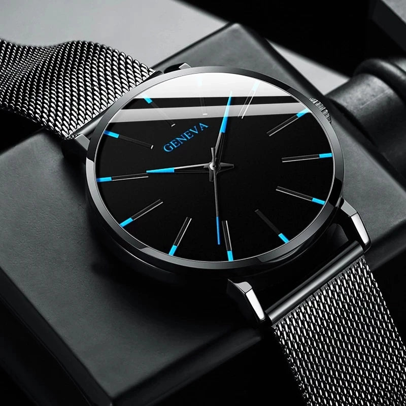 Fashion Ultra-thin Men Business Watches Steel Mesh Band Male's Quartz Watch Relogio Masculino. that Special Someone. - She Vibess By C2P