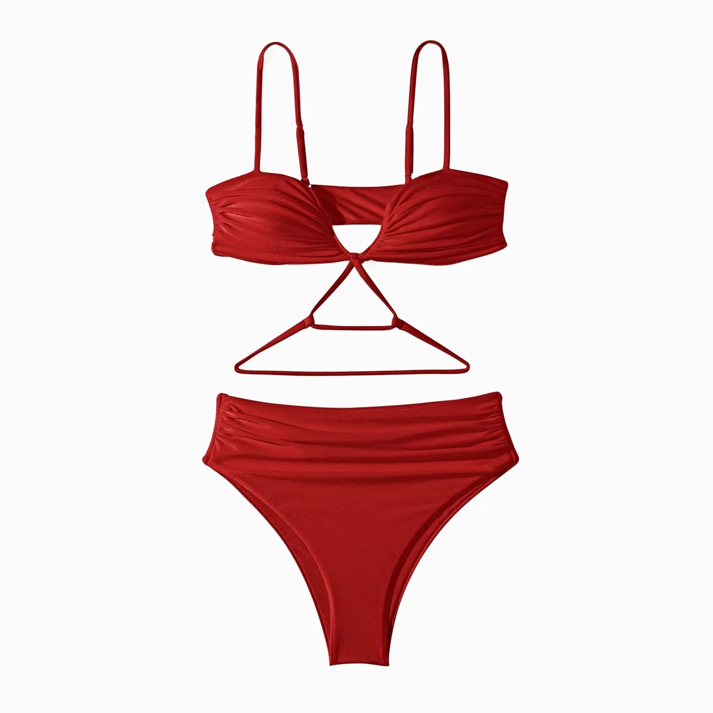 Women'S Casual Sexy Three Point Lacing Backless Swimwear Female Summer Beachwear Bikini Swimsuits For Romper Swimsuits For Women - She Vibess By C2P