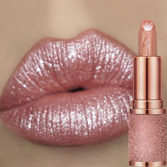Temperature Color Changing Glitter Lipstick Waterproof Long Lasting Moisturizing Velvet Matte Lip Tint Red Pink Sexy Lips Makeup - She Vibess By C2P