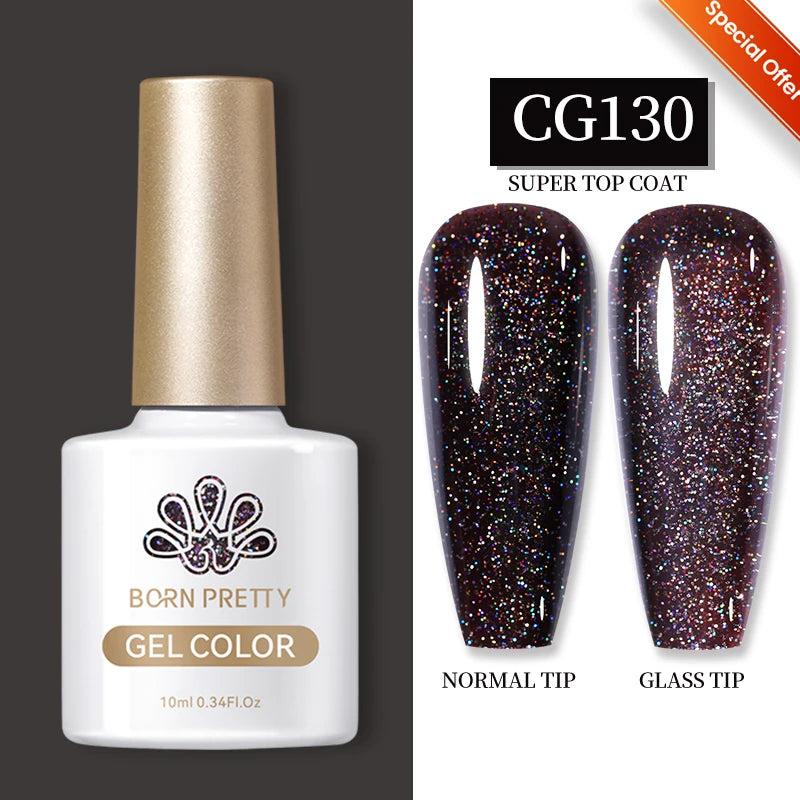 BORN PRETTY Milky Pink Rubber Base Gel Nail Polish Glitter 15ml Semi-Permanent Varnish Soak Off Self Leveling UV LED Gel - She Vibess By C2P