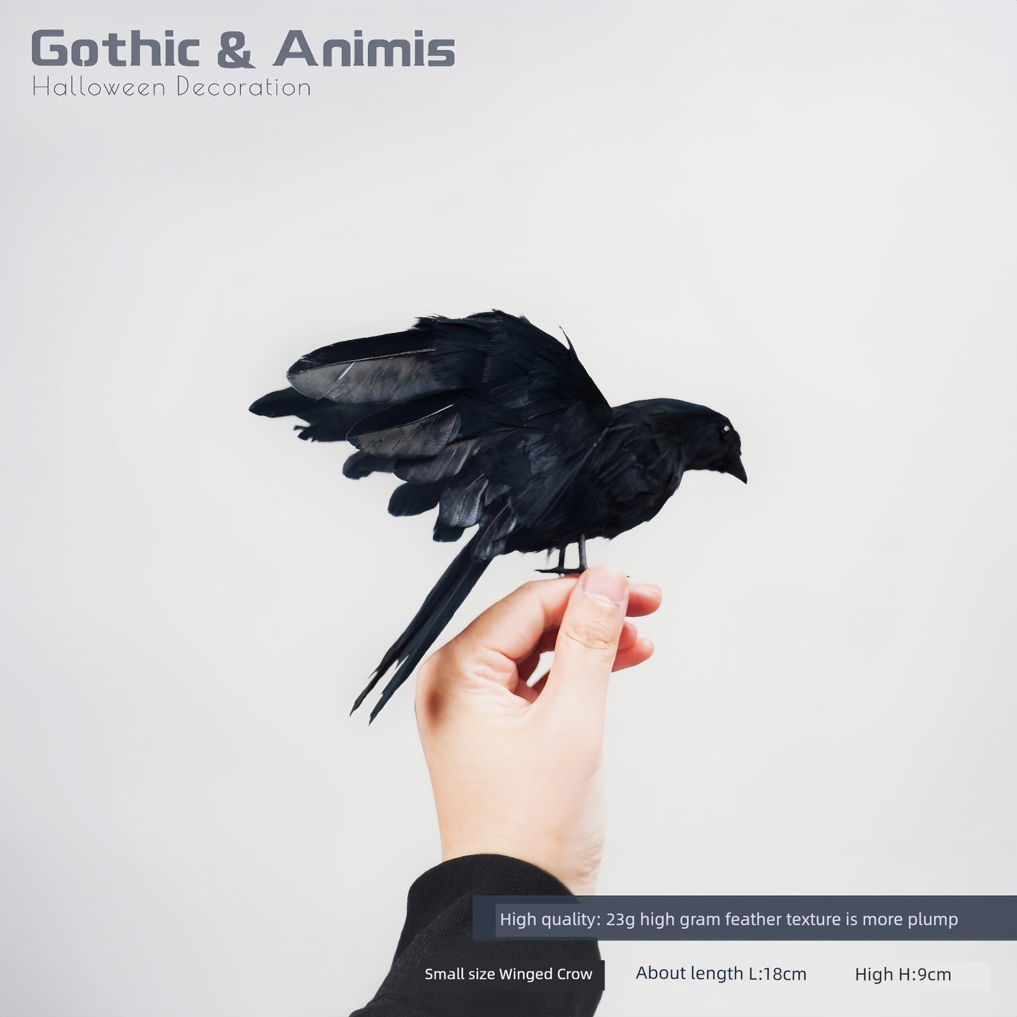 [Halloween] 28 Artificial Crow Crow Collection Wansheng Gothic Dark Magic Theme Atmosphere Decoration - She Vibess By C2P
