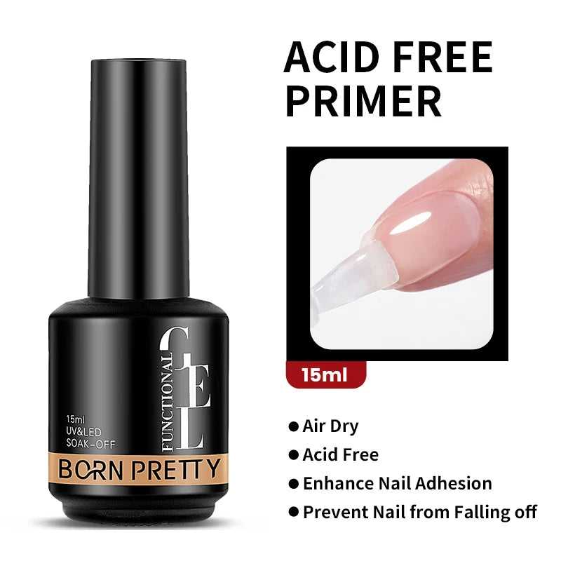 BORN PRETTY 30ml Glitter Acrylic Gel Finger Extension Nail Polish Silver Pink Extension Gel Polish Soak Off Nail Slip Solution - She Vibess By C2P