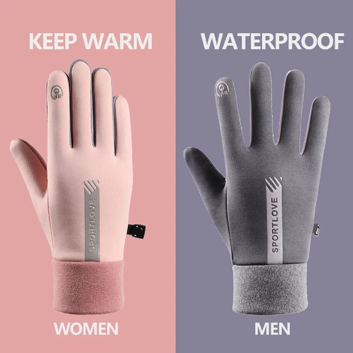Winter Gloves Women Cycling Bike Thermal Fleece Cold Resistance Wind Waterproof Bicycle Warm Outdoor Running Skiing Mittens - She Vibess By C2P