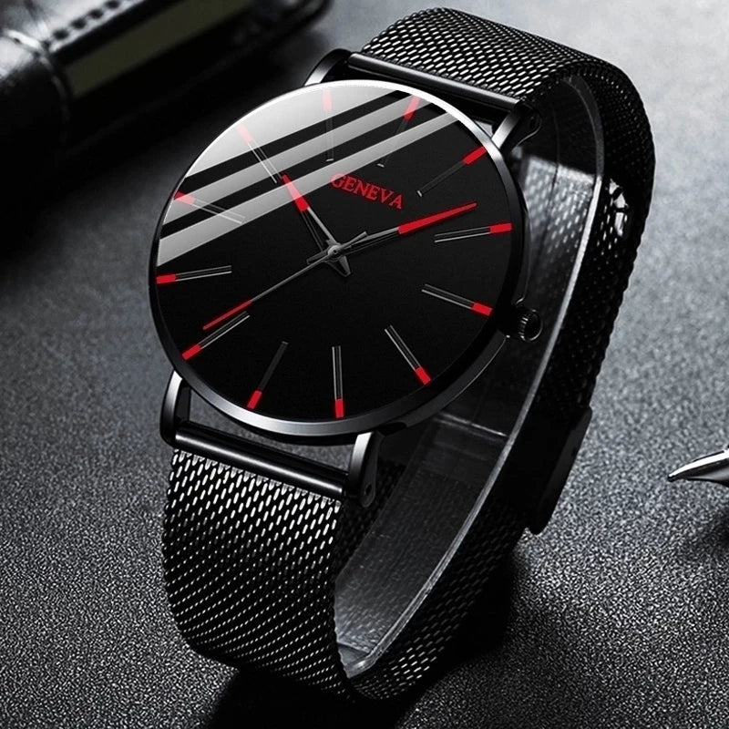 Fashion Ultra-thin Men Business Watches Steel Mesh Band Male's Quartz Watch Relogio Masculino. that Special Someone. - She Vibess By C2P