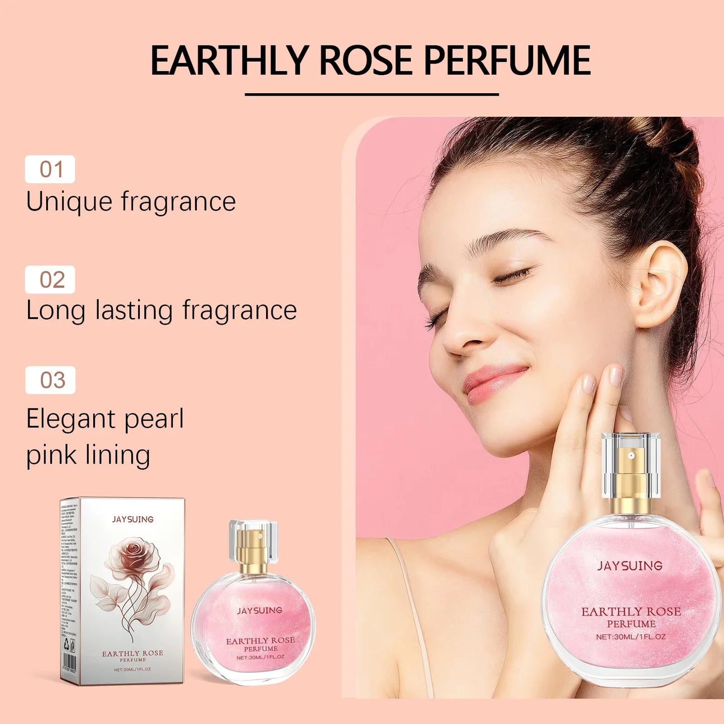 Perfume Womens Long Lasting Enchanter Rose Floral Fragrance Body Sprays Moisturize Fresh Scent Skin Deodorant Pheromone Perfumes - She Vibess By C2P