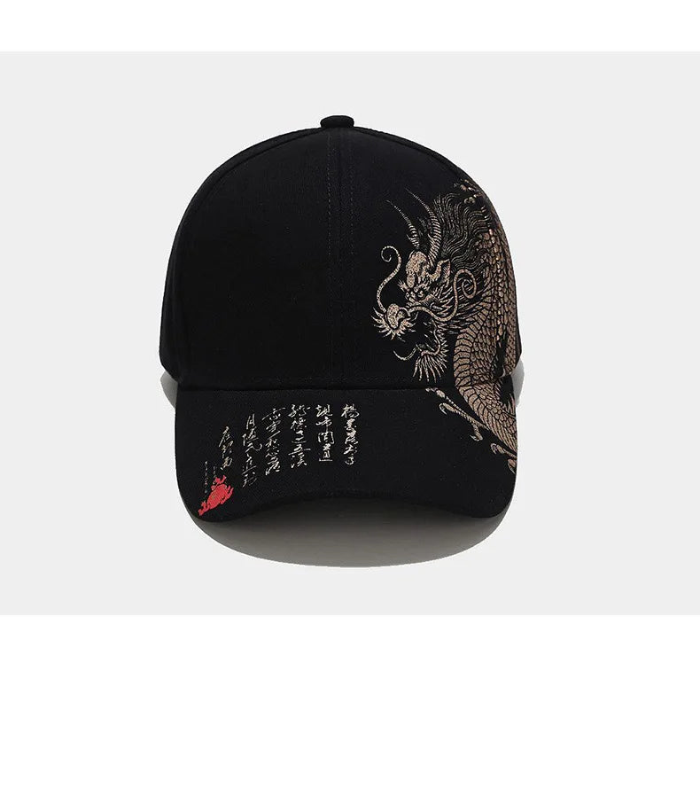 Chinese Style Dragon Pattern Baseball Hat For Men And Women, Versatile National Tide Cap, Hip Hop Hip Hop Skateboarding, Cool and a Gifts for That Special Someone - She Vibess By C2P