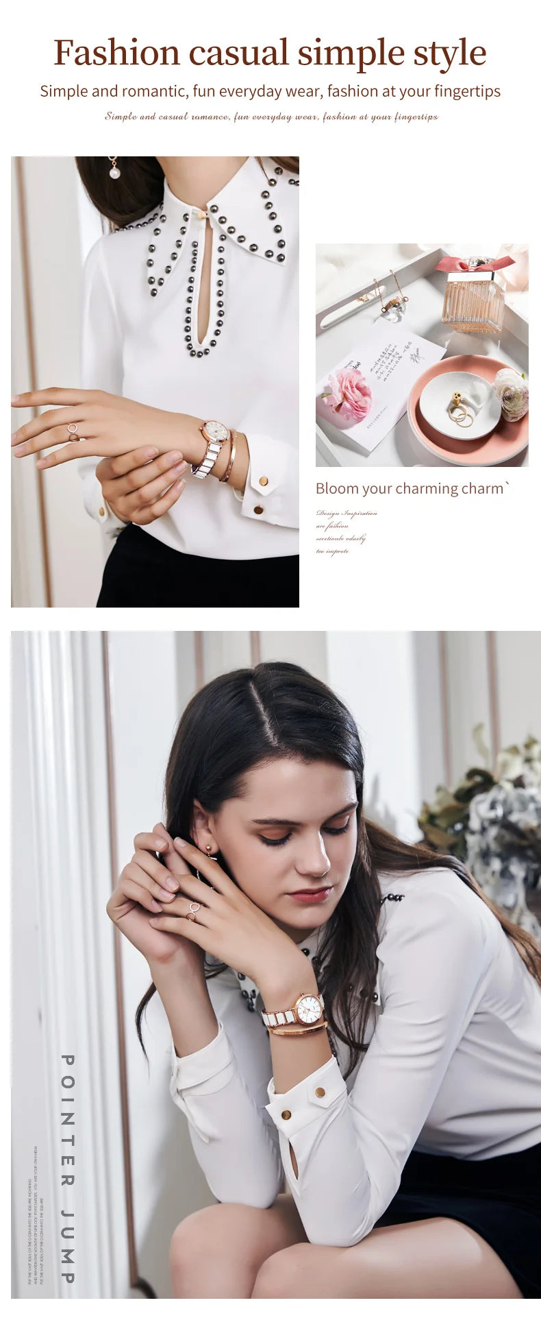 OLEVS Fashion Women Watches Relogio Feminino Luxury Rose Gold Watch Ladies Quartz Wrist Watch Ceramic Strap Clock Reloj Mujer - She Vibess By C2P