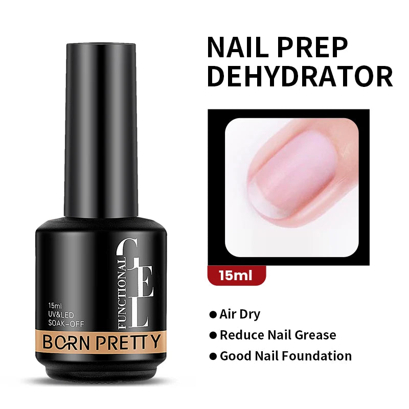 BORN PRETTY Milky Pink Rubber Base Gel Nail Polish Glitter 15ml Semi-Permanent Varnish Soak Off Self Leveling UV LED Gel - She Vibess By C2P