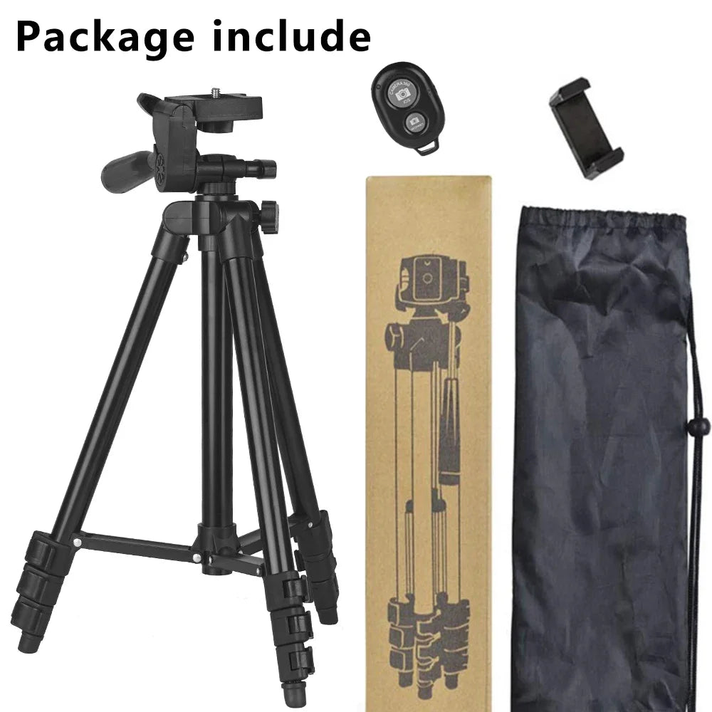 3120 Tripod for Phone 100cm Universal Phone Video Tripod Stand with Bluetooth Selfie Remote Video Recording  Photography Stand - She Vibess By C2P
