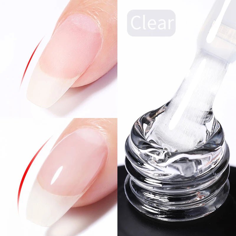 BORN PRETTY Milky Pink Rubber Base Gel Nail Polish Glitter 15ml Semi-Permanent Varnish Soak Off Self Leveling UV LED Gel - She Vibess By C2P