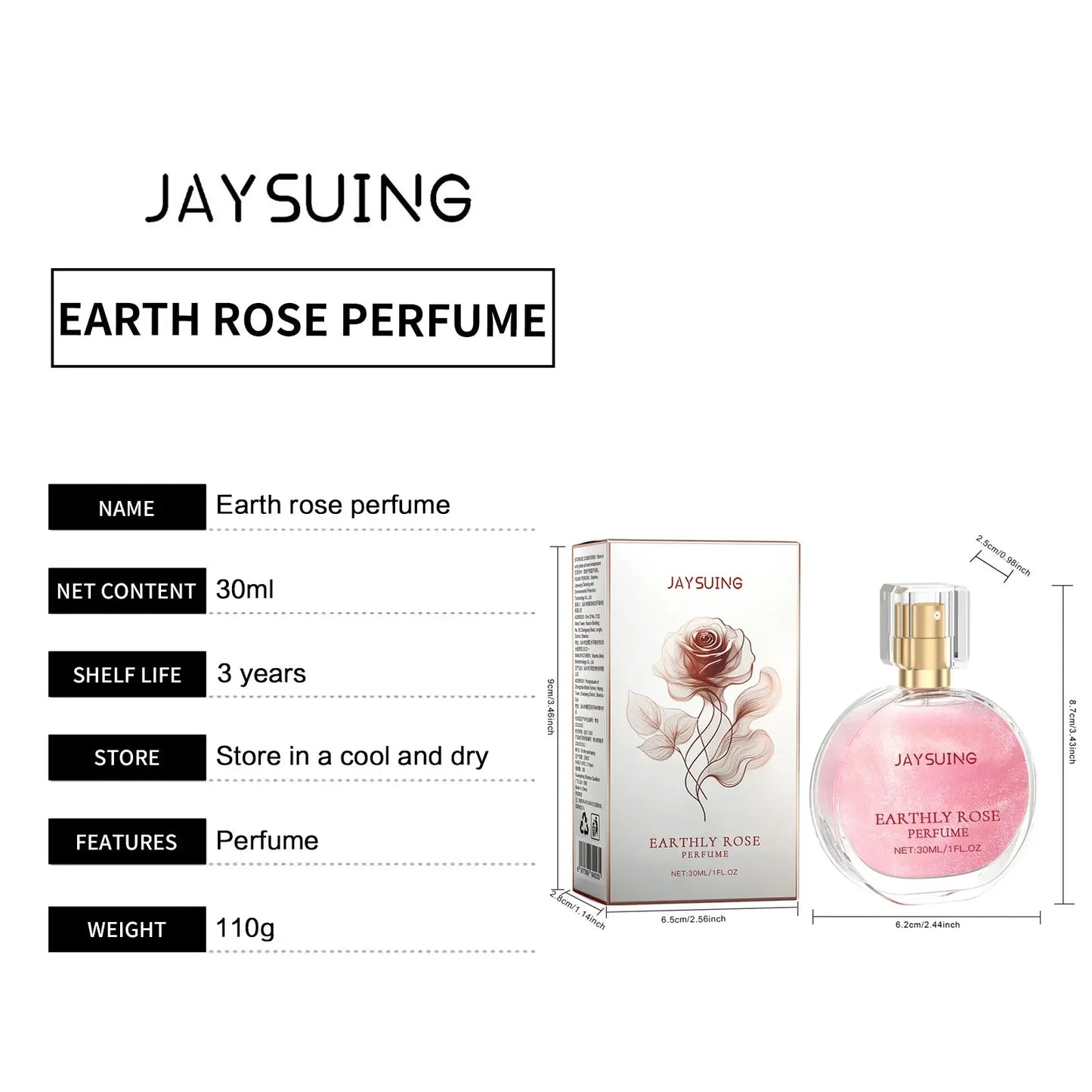 Perfume Womens Long Lasting Enchanter Rose Floral Fragrance Body Sprays Moisturize Fresh Scent Skin Deodorant Pheromone Perfumes - She Vibess By C2P