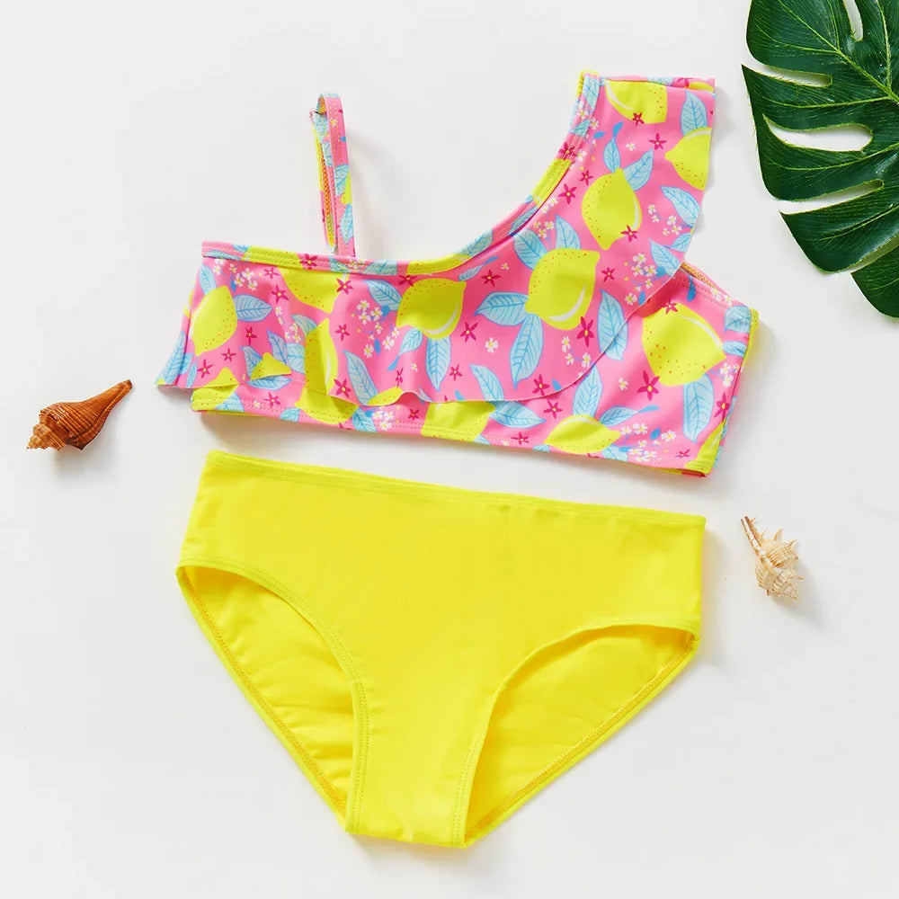 Girls Black Tassel Tankini Swimsuits Summer Beachwear Children Girls Bathing Suits Two-pieces Baby Girls Bikini Swimsuits - She Vibess By C2P