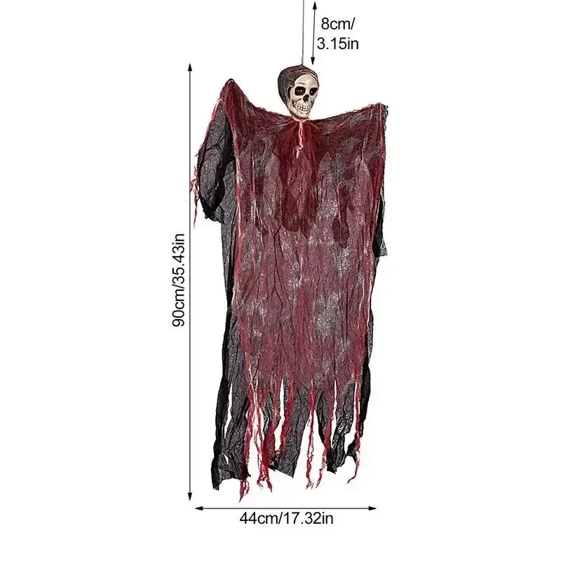 Scary Halloween Hanging Ghost Skull Halloween Party Decoration Hanging Grim Reaper Garden Bar Haunted House Skeleton Prop - She Vibess By C2P