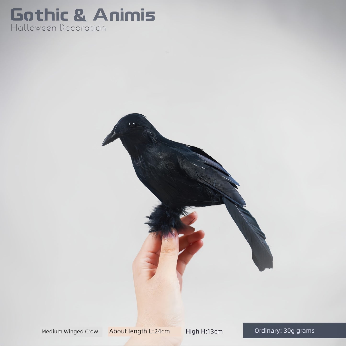[Halloween] 28 Artificial Crow Crow Collection Wansheng Gothic Dark Magic Theme Atmosphere Decoration - She Vibess By C2P
