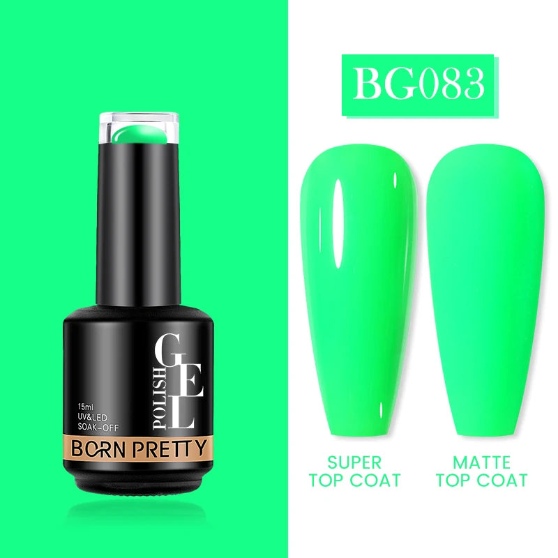 BORN PRETTY Milky Pink Rubber Base Gel Nail Polish Glitter 15ml Semi-Permanent Varnish Soak Off Self Leveling UV LED Gel - She Vibess By C2P