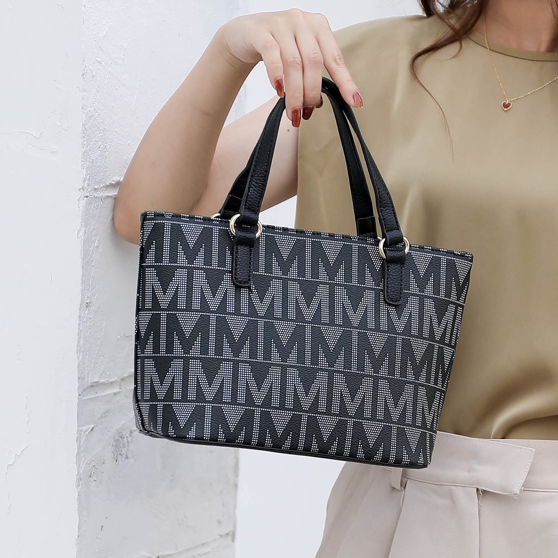 Edelyn Women'S Tote Bag, Small Tote Handbag, Pouch Purse & Wristlet Wallet, Signature Handbag 4 Pcs Set by Mia K