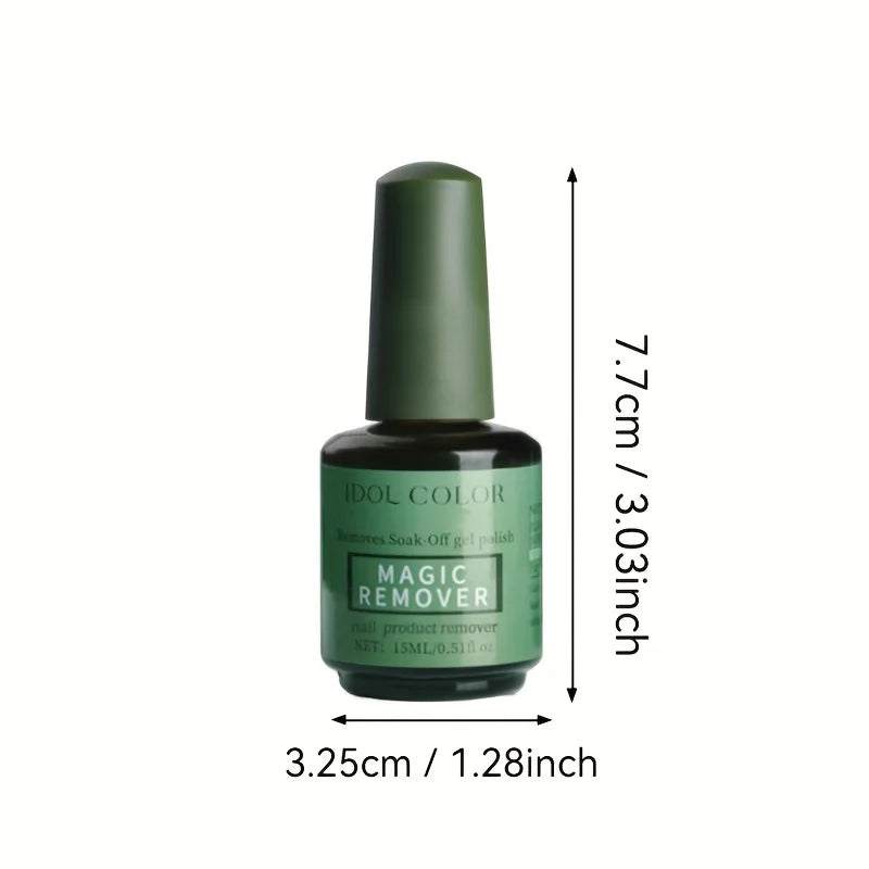 Fast-Acting Gel Nail Polish Remover, 0.51Fl.Oz (15Ml) - Quick UV Polish Removal in 2-3 Minutes,