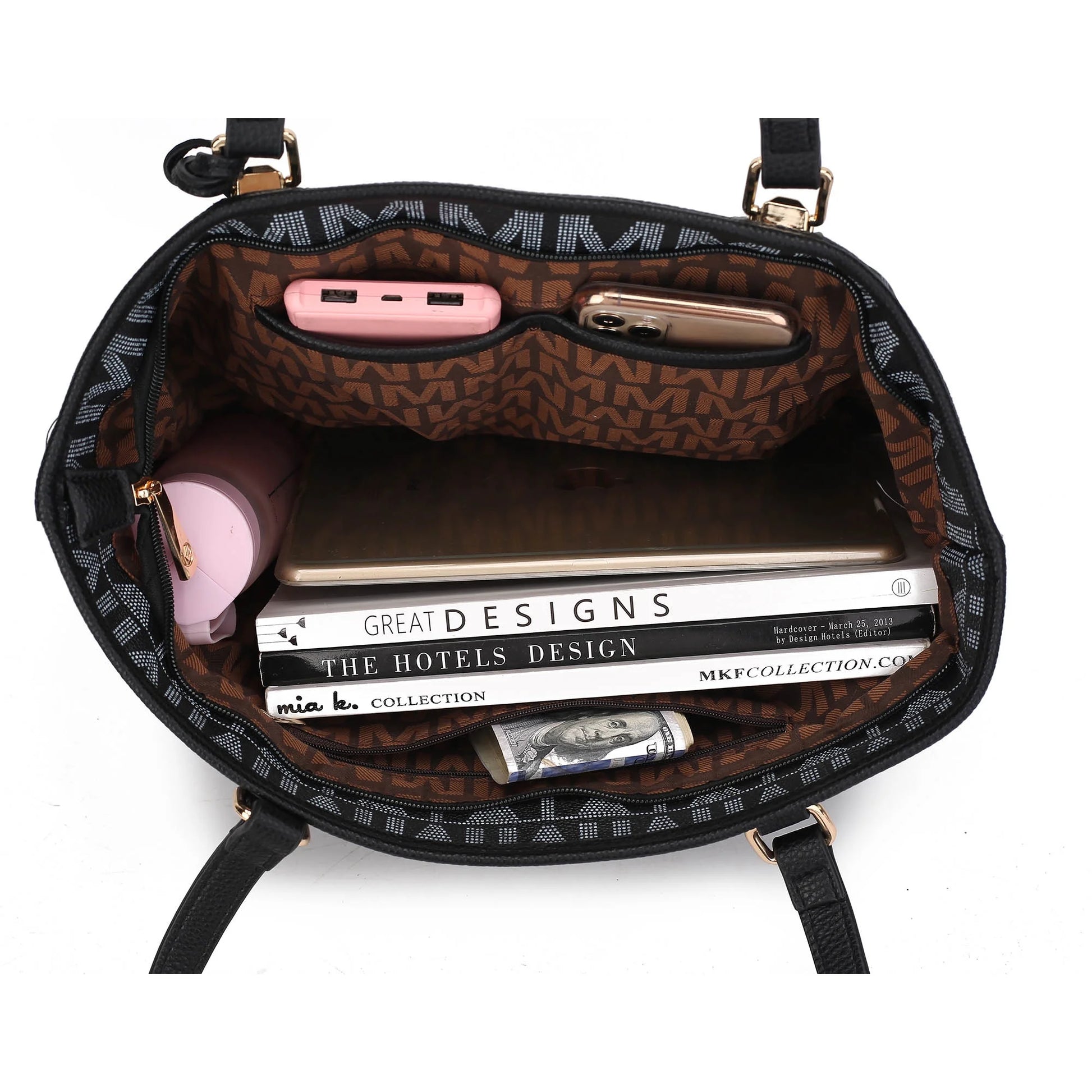 Edelyn Women'S Tote Bag, Small Tote Handbag, Pouch Purse & Wristlet Wallet, Signature Handbag 4 Pcs Set by Mia K