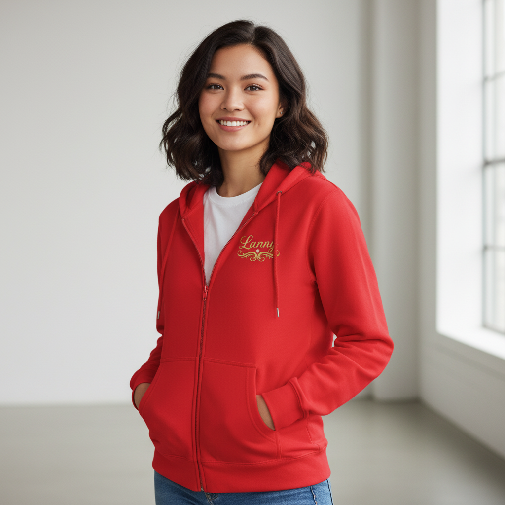 She Vibess by Lanny – Signature Zip Hoodie Designed with women in mind, this premium full-zip hoodie blends softness, comfort, and effortless style. The relaxed fit drapes comfortably while still-