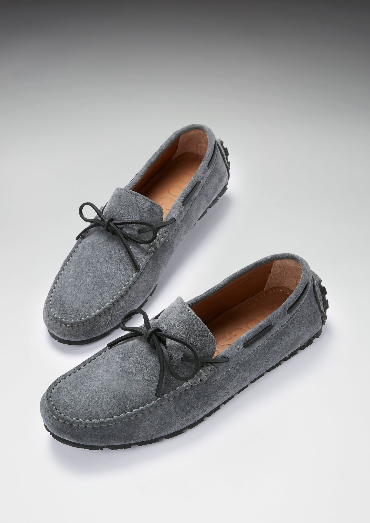 Men Tyre Sole Laced Driving Loafers, Slate Grey Suede-for that Special Someone. - She Vibess By C2P
