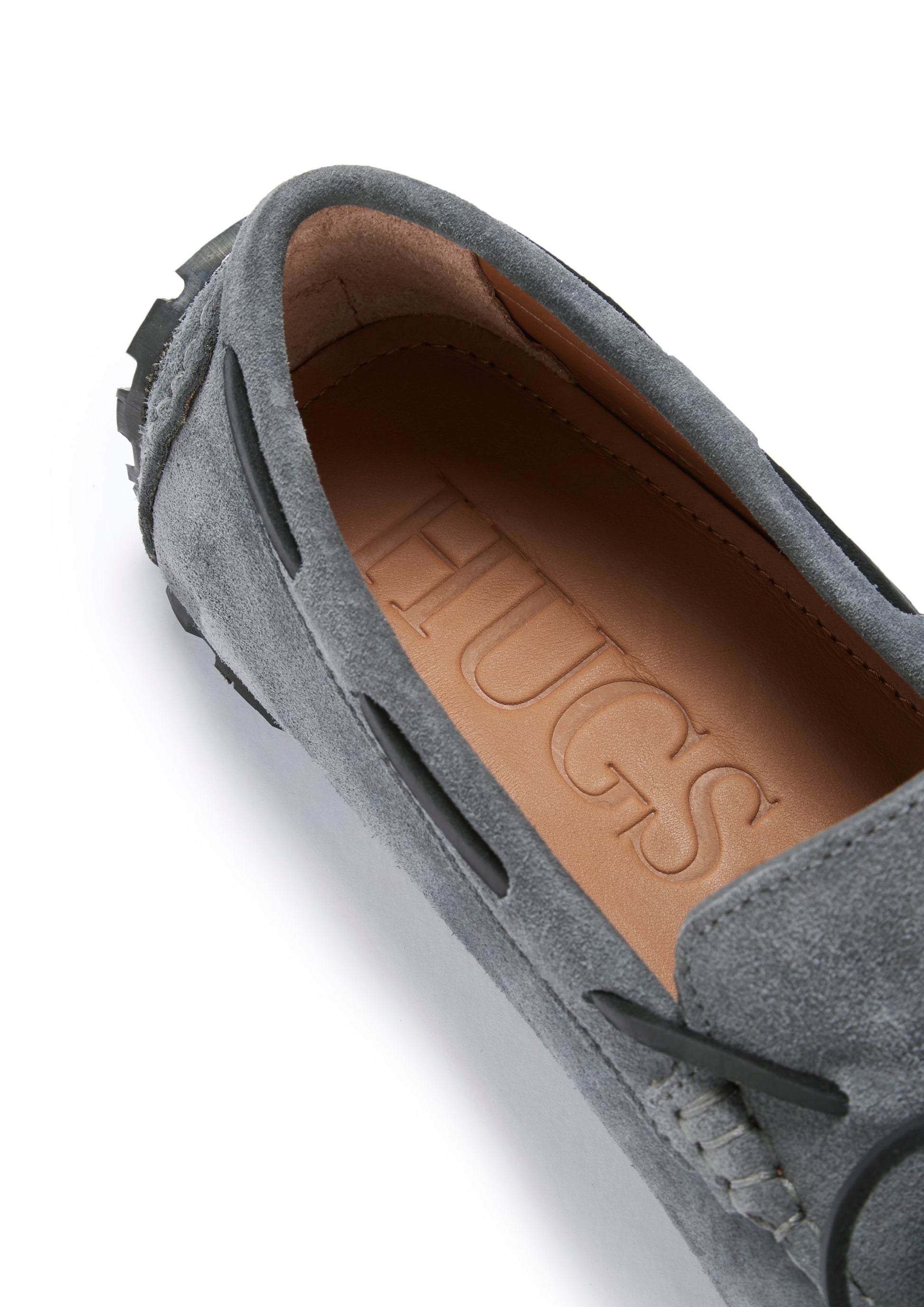 Men Tyre Sole Laced Driving Loafers, Slate Grey Suede-for that Special Someone. - She Vibess By C2P