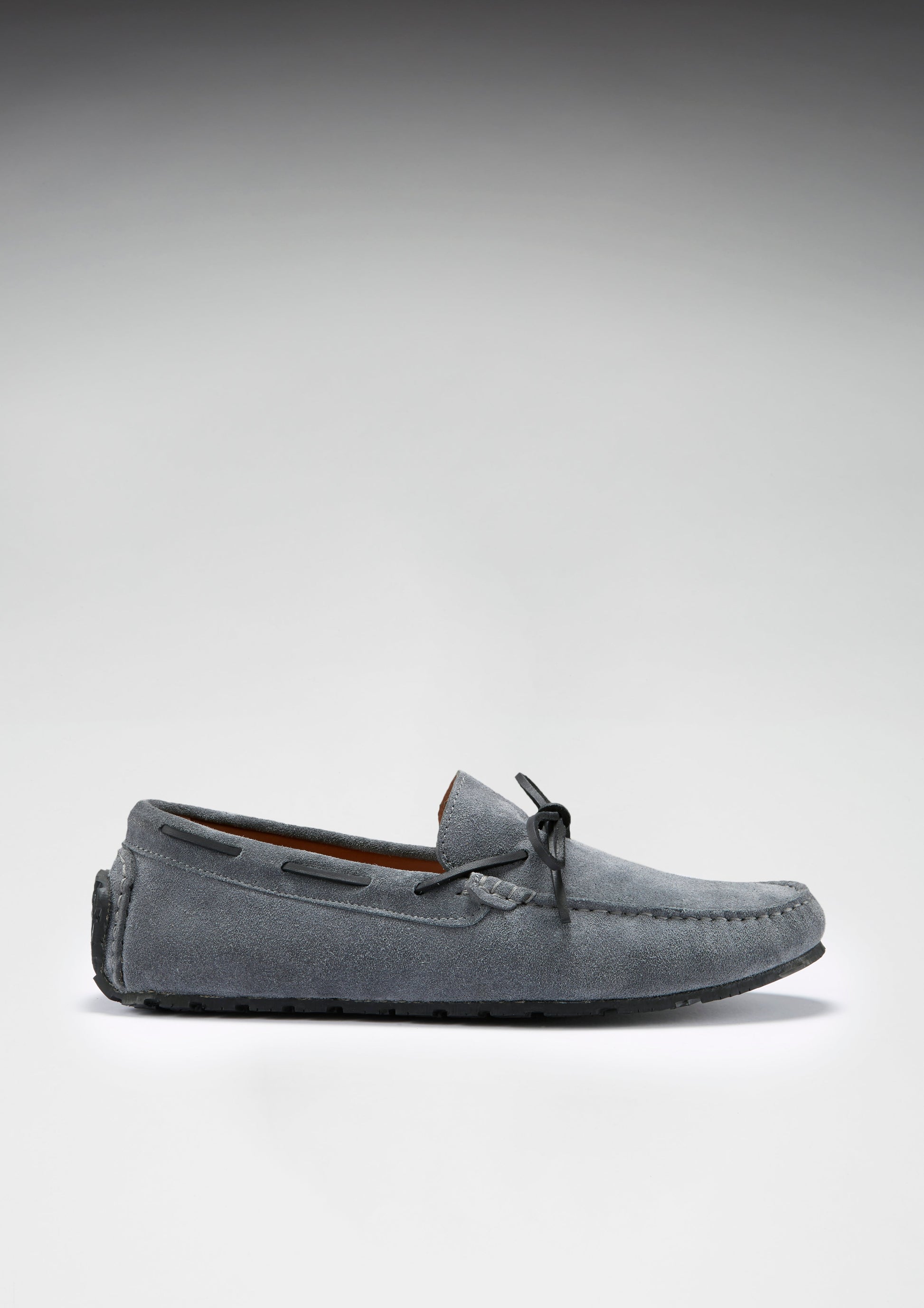 Men Tyre Sole Laced Driving Loafers, Slate Grey Suede-for that Special Someone. - She Vibess By C2P