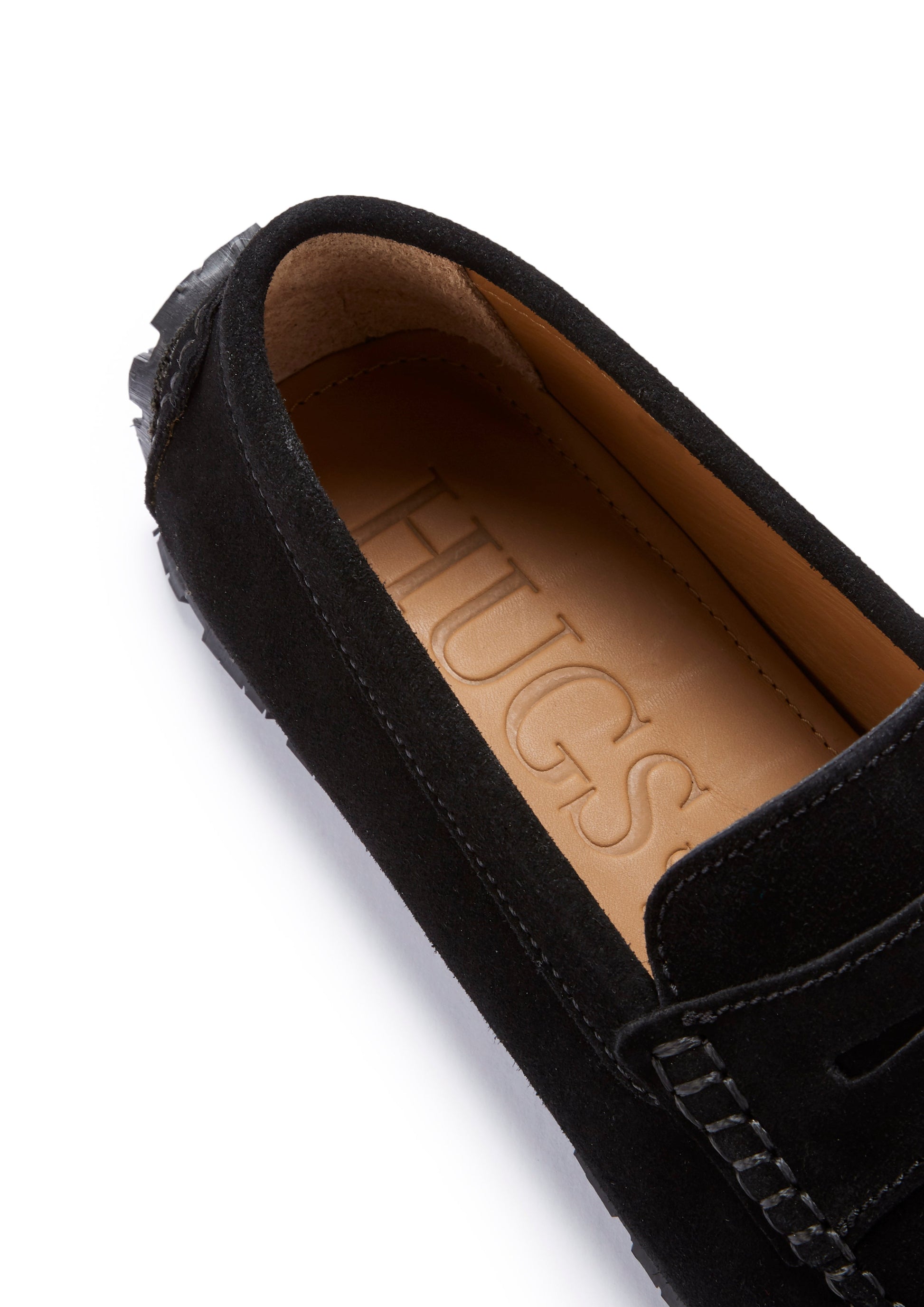 Men's Tyre Sole Penny Driving Loafers, Black Suede-for that Special Someone. - She Vibess By C2P
