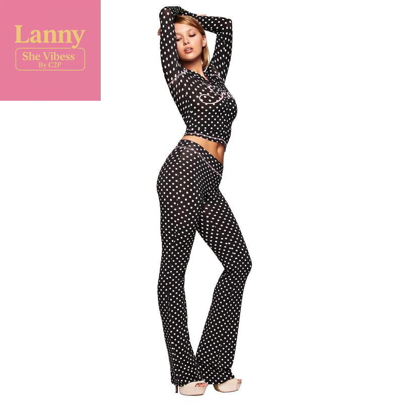 BLARE HOODIE - BLACK POLKA DOT