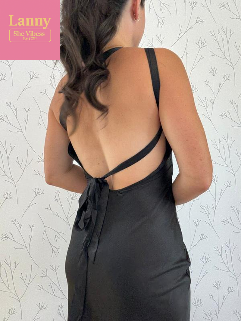 Moonlight Muse Silk Dress