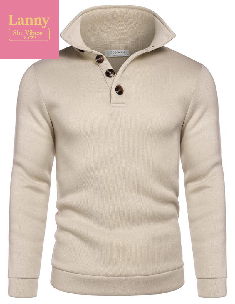 COOFANDY Men'S Casual Slim Fit Pullover Sweater Knitted Thermal Sweatshirt