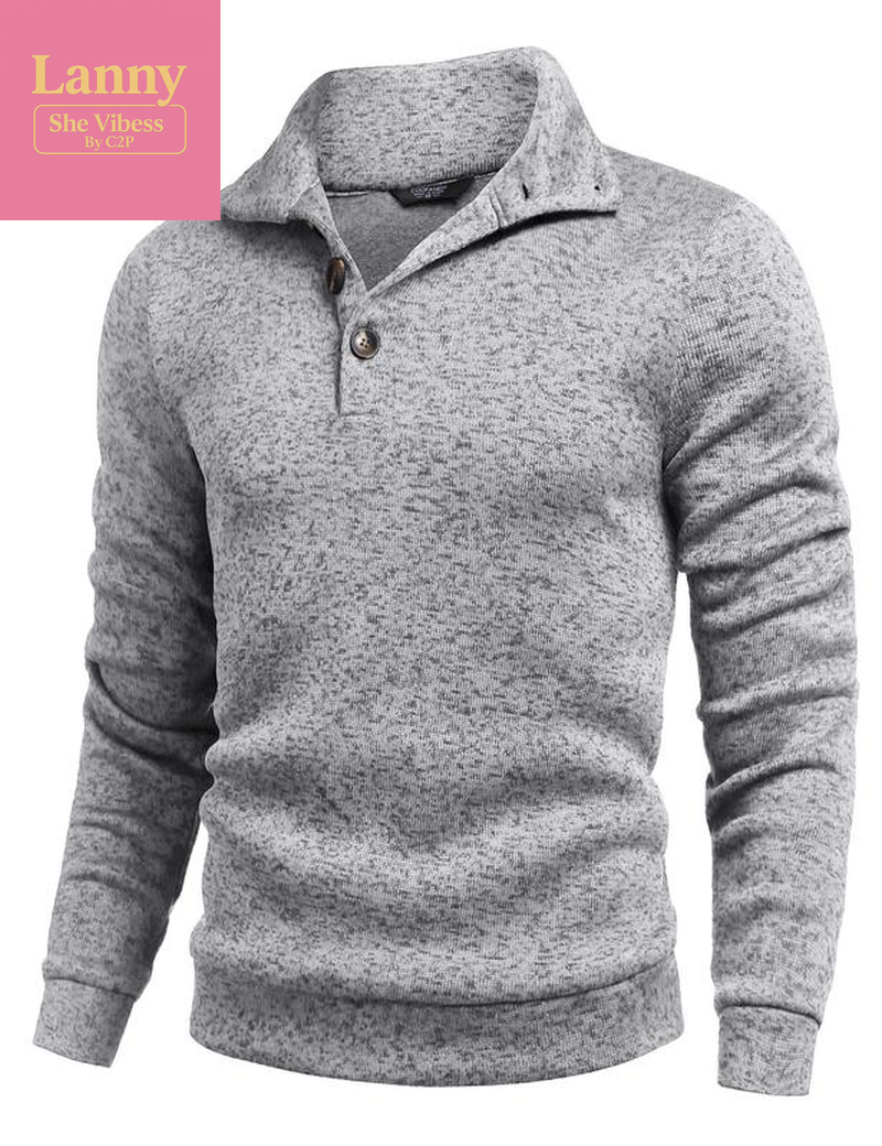 COOFANDY Men'S Casual Slim Fit Pullover Sweater Knitted Thermal Sweatshirt