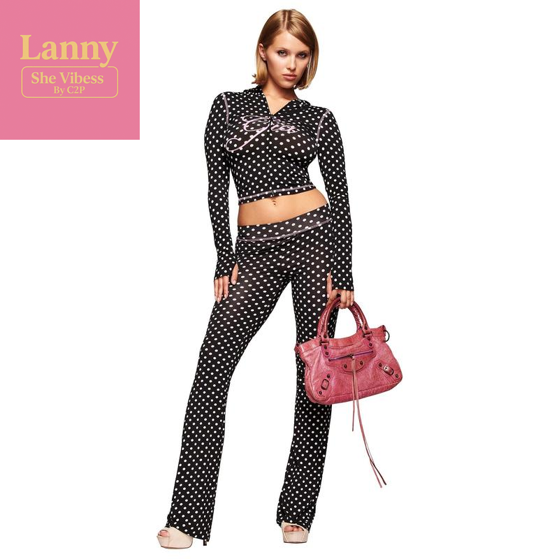 BLARE HOODIE - BLACK POLKA DOT