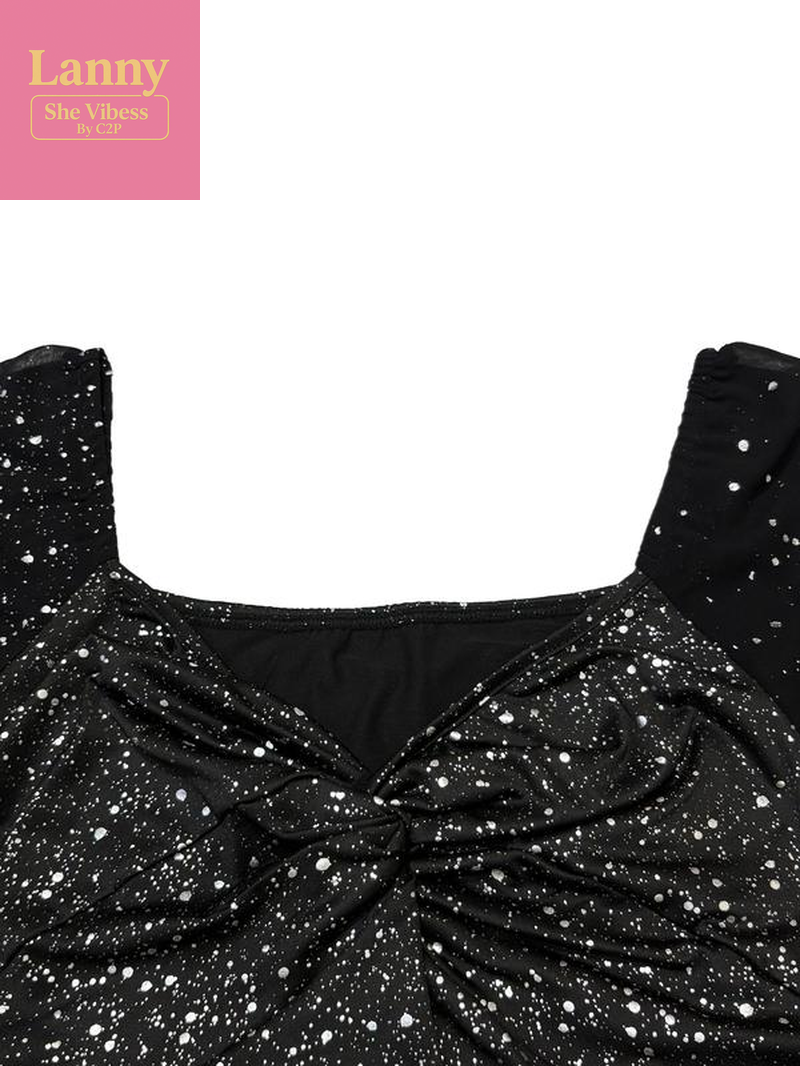 Elegant Twist Knot Dress, Short Sleeve Party Gown, Sexy Mini Formal Dress for Special Occasions, Women'S Fashion Clothing