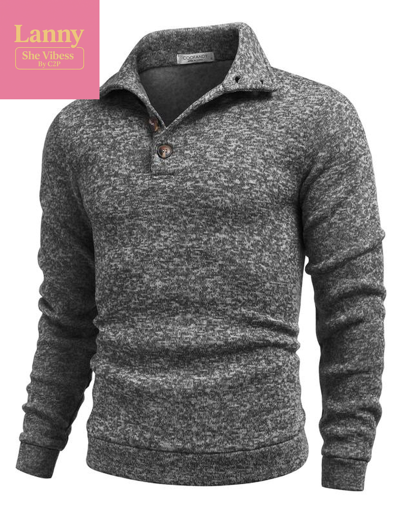 COOFANDY Men'S Casual Slim Fit Pullover Sweater Knitted Thermal Sweatshirt