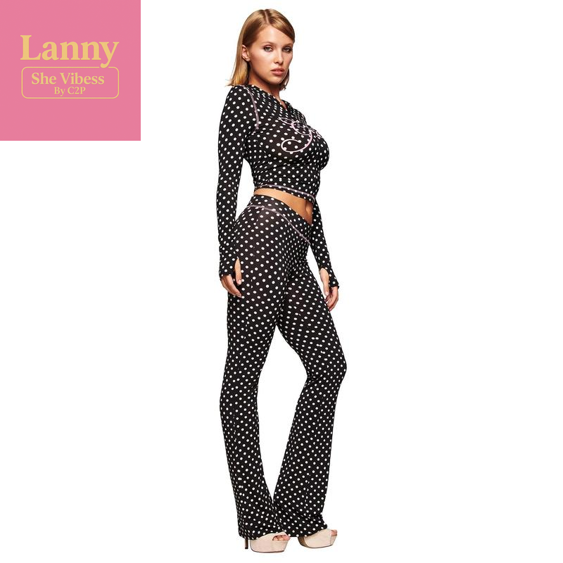 BLARE HOODIE - BLACK POLKA DOT