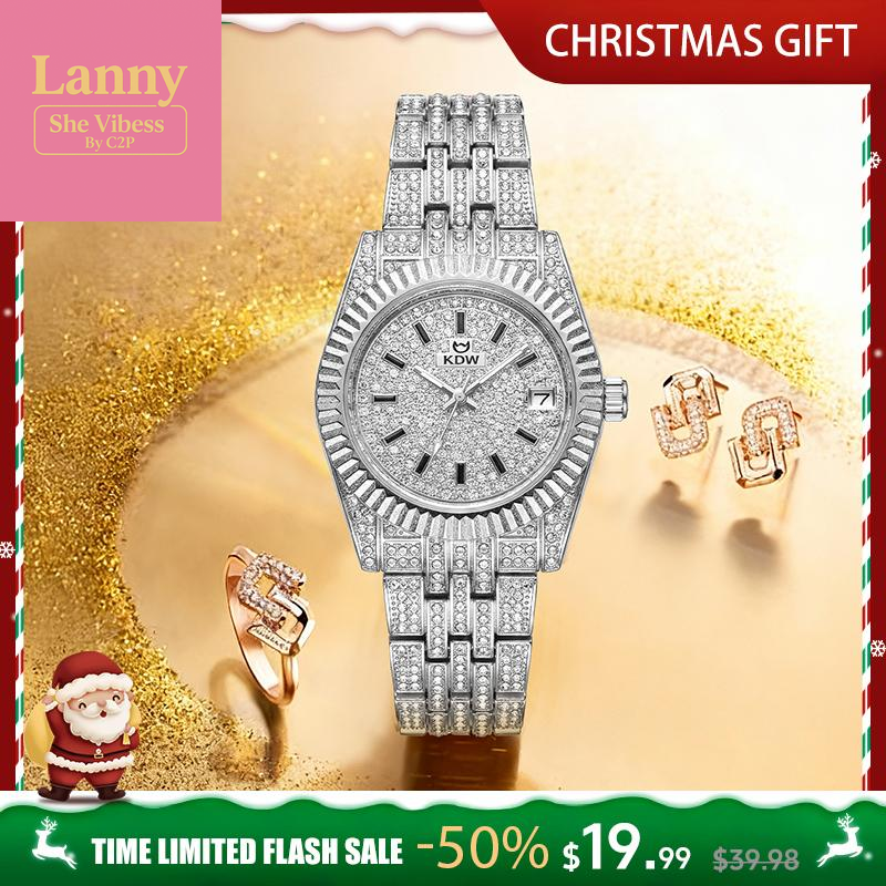 【Christmas Gift】Ladies' Watch Luxury Full Diamond Bangle Watch – 30M Waterproof, Versatile & Practical, Timeless Classic Design, Comes with Matching Bracelet | Perfect Christmas Gift Option
